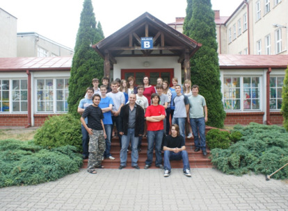 Uczniowie klasy 1B z Gościem z Bułgarii